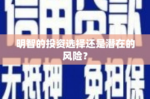 独山子明智的投资选择还是潜在的风险？