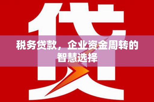 独山子税务贷款，企业资金周转的智慧选择