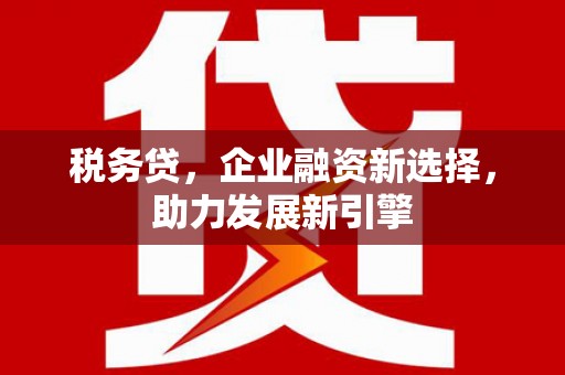 独山子税务贷，企业融资新选择，助力发展新引擎