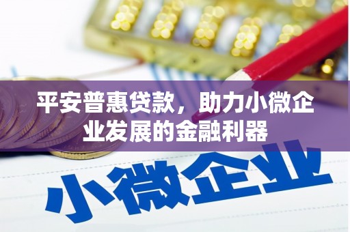 独山子平安普惠贷款，助力小微企业发展的金融利器