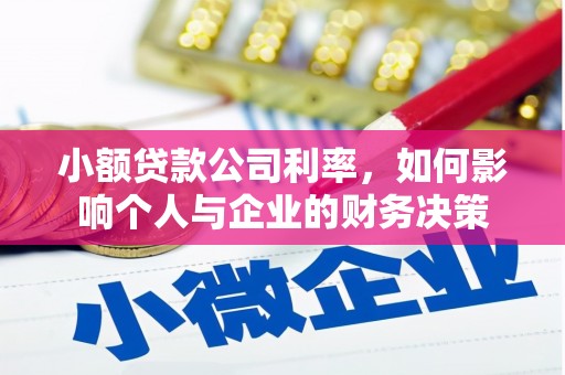 独山子小额贷款公司利率，如何影响个人与企业的财务决策