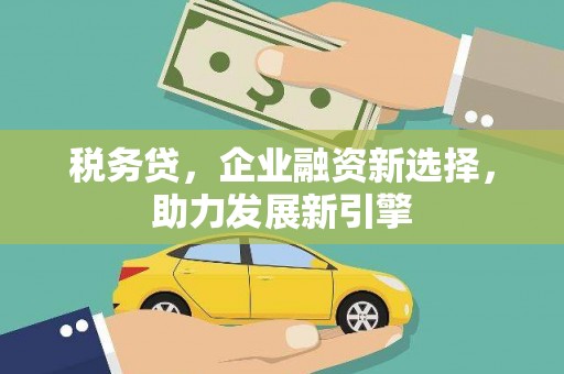 独山子税务贷，企业融资新选择，助力发展新引擎