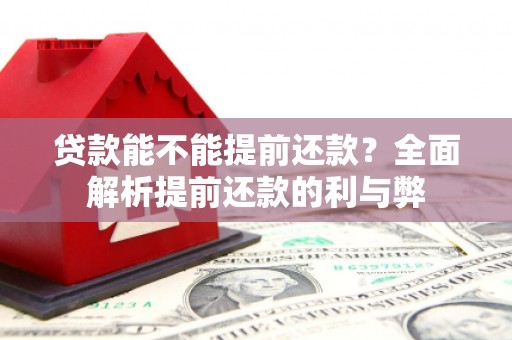 独山子贷款能不能提前还款？全面解析提前还款的利与弊