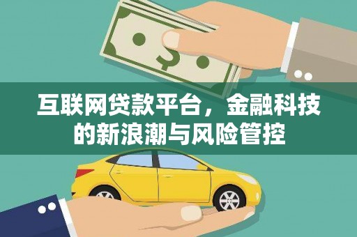 独山子互联网贷款平台，金融科技的新浪潮与风险管控