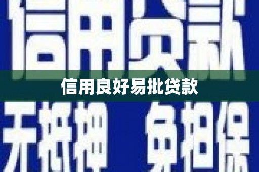 独山子信用良好易批贷款